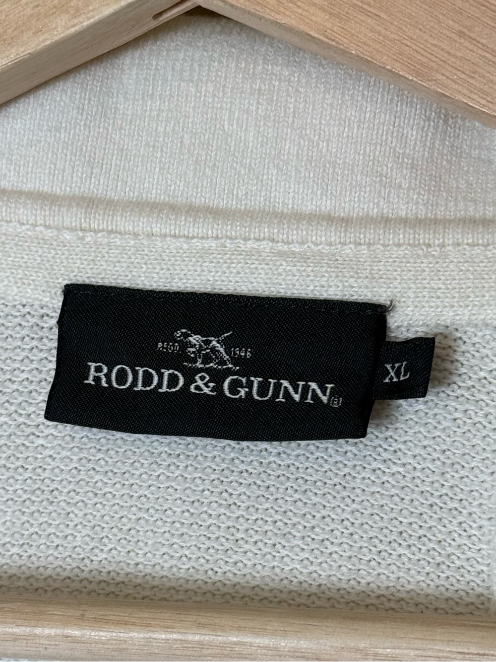 Rodd & Gunn Cream Cobb River Short Sleeve Knit Button-Up Shirt Size XL - Picture 6 of 9